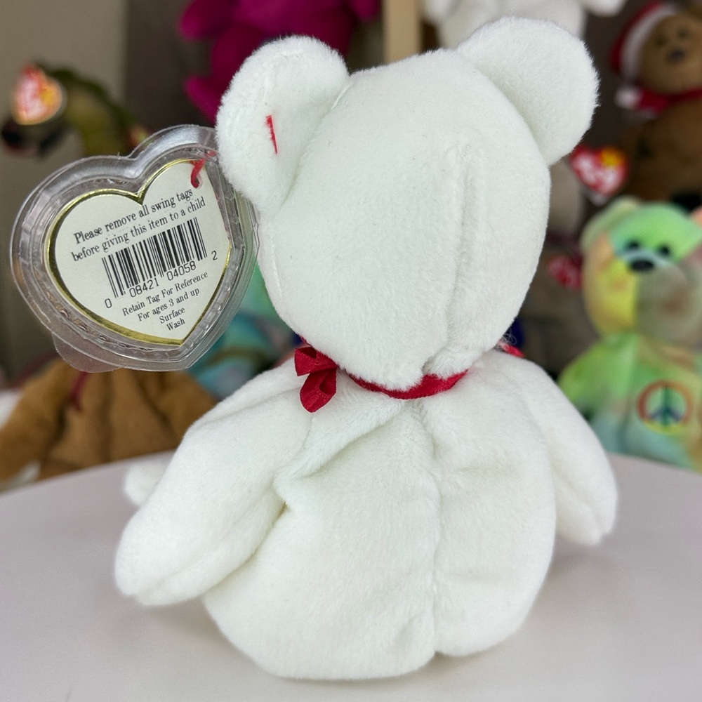 ❤️Rare Factory Sticker/PVC/German Nürnberg Tag - TY Valentino Beanie Baby 1994 - Picture 11 of 17